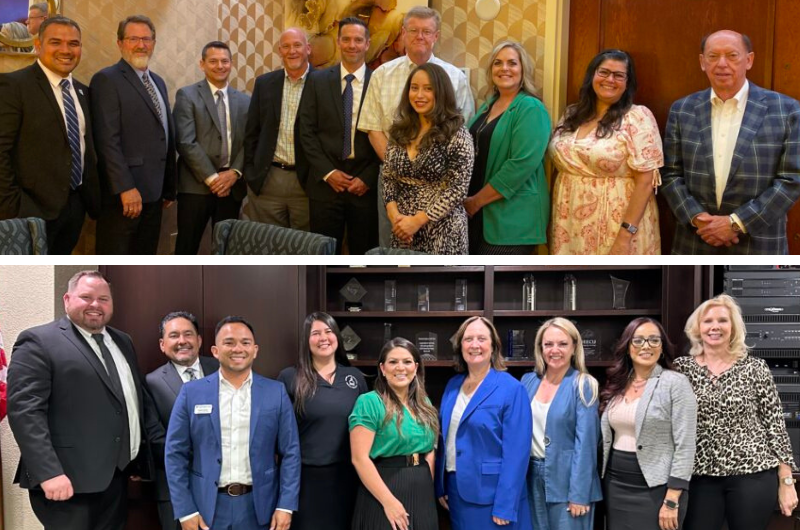 (Top to bottom): Congressman Mark Amodei (R-NV) and California Assemblymember Esmeralda Soria (D-Merced) with local credit union leaders.