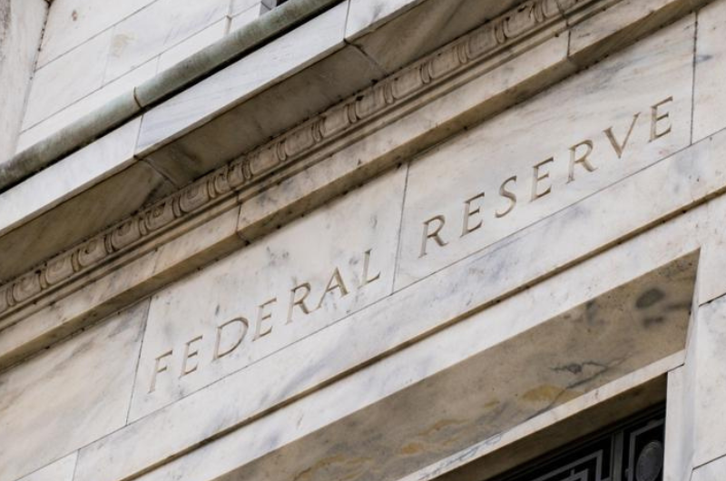 Federal Reserve sign on building