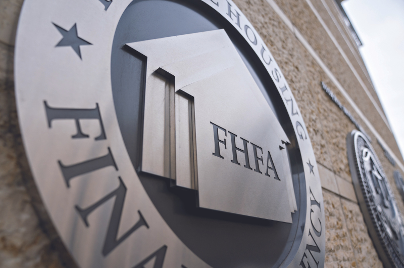 FHFA sign on building.