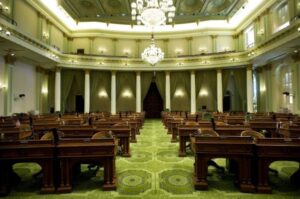California State Legislature chamber.